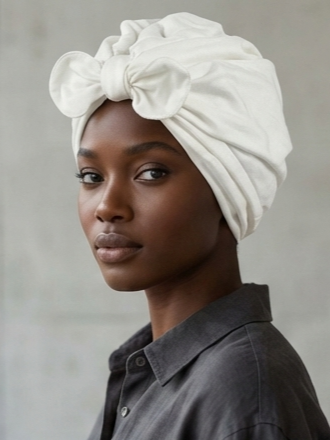 Elegant Classic White Reversible Multi-Way Turban